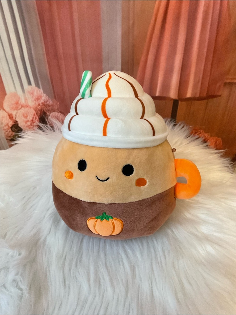 Squishmallows Pumpkin Spice Plush Costume Cup - Cream/Orange/Brown